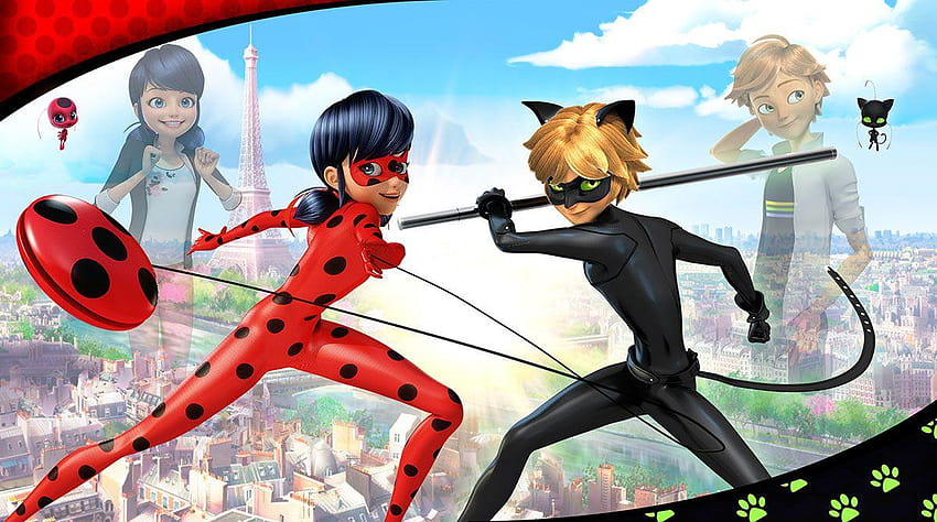 Ladybug y Cat Noir, anime milagroso fondo de pantalla