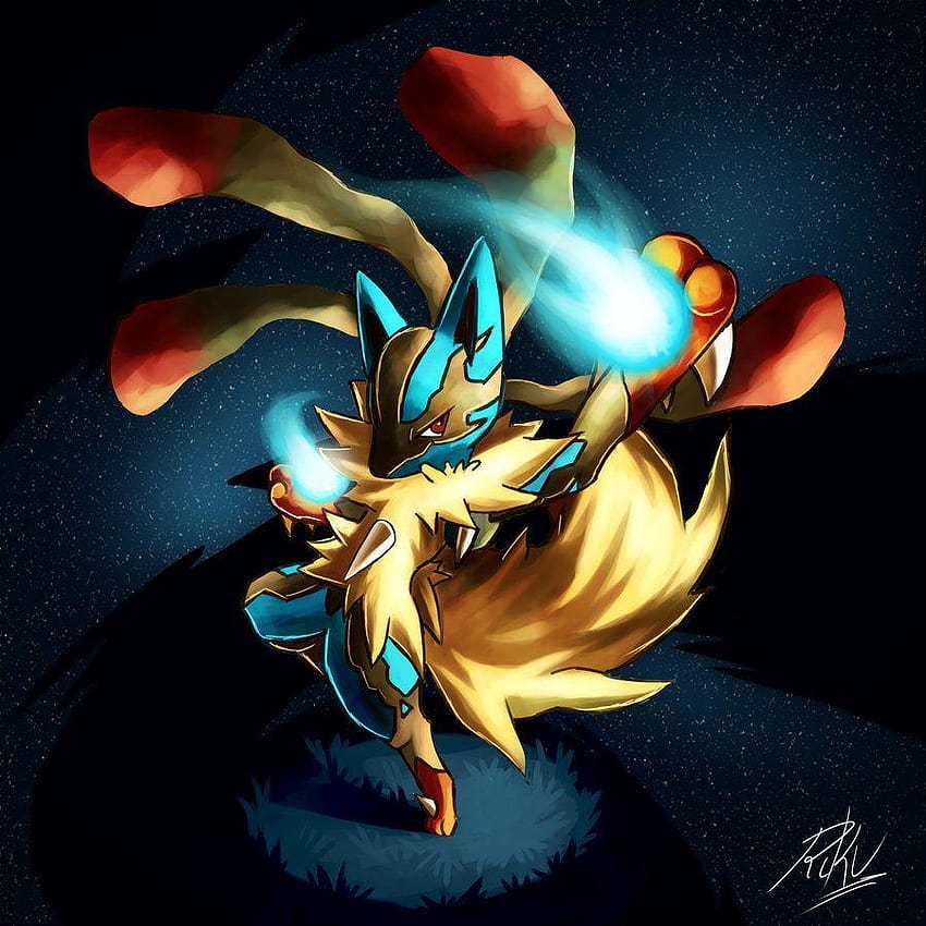 Download Mega Blaziken And Mega Lucario Wallpaper