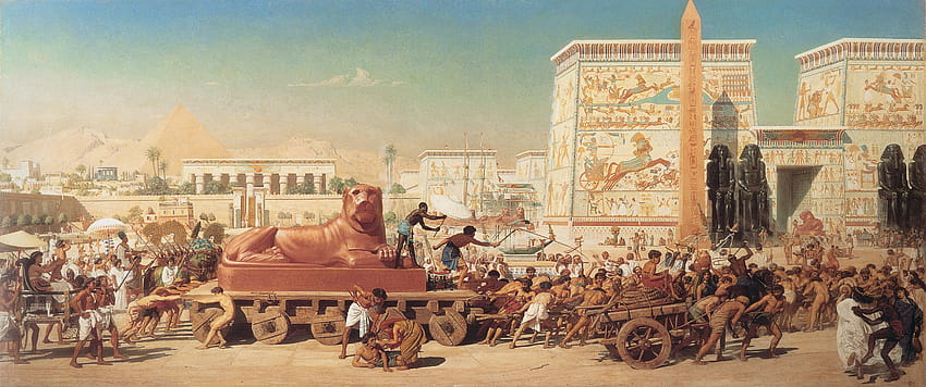 : pittura, Dei d'Egitto, Edward John Poynter, Israele in Egitto, ARTE, storia antica, antica roma 2767x1160, arte egitto Sfondo HD