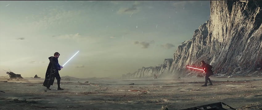 Kylo Ren vs. Luke Skywalker Crait ปะทะกับสงคราม วอลล์เปเปอร์ HD