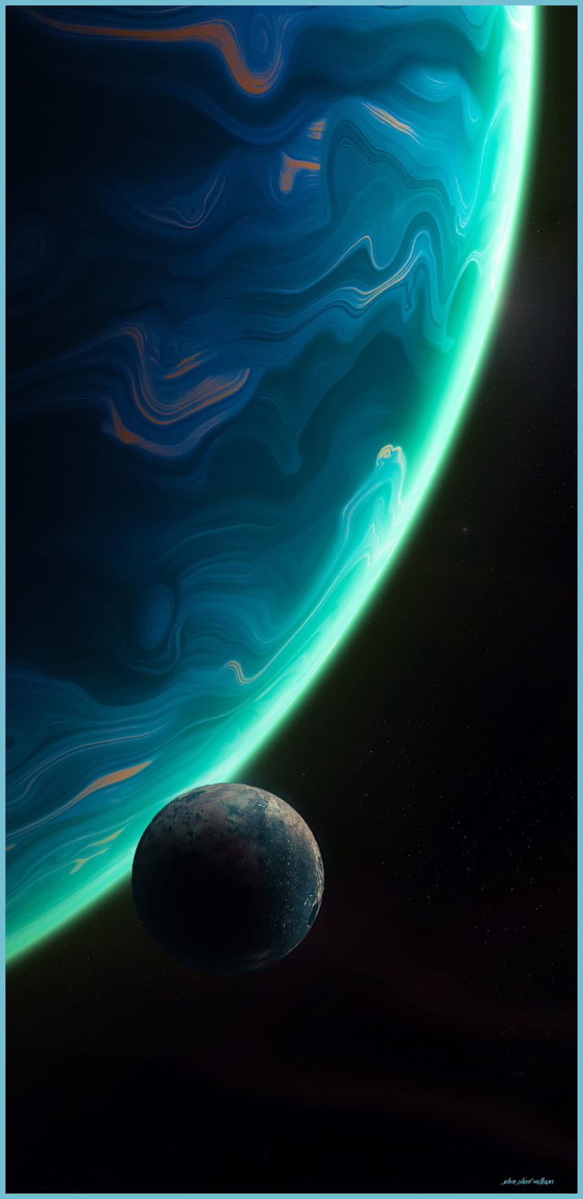 Blue Planet, half planet HD phone wallpaper