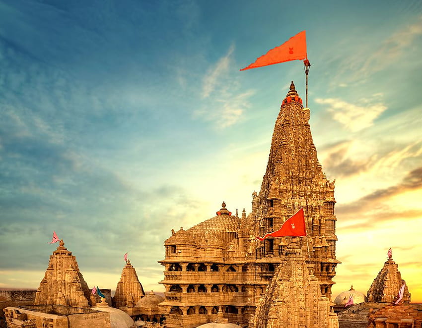 Templos de Krishna em Gujarat que você não pode perder, templo dwarkadhish papel de parede HD