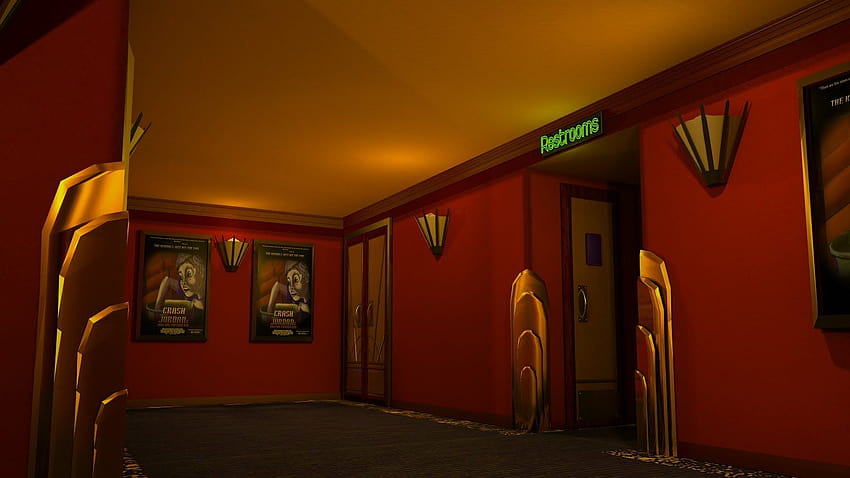 Art Deco Movie Theatre, movie theater HD wallpaper