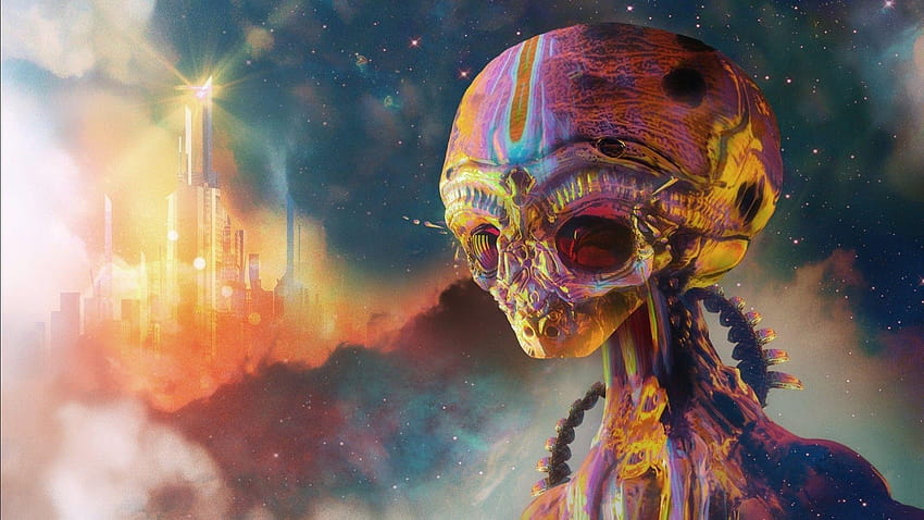 Psytrance, alien trance HD wallpaper