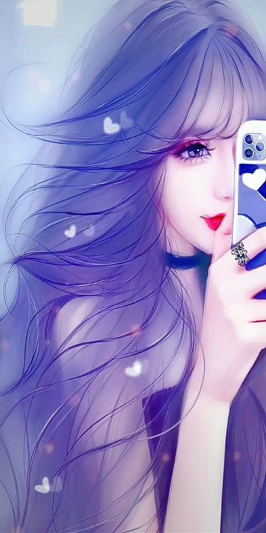 Anime girl mignonne, anime attitude girl Fond d'écran de téléphone HD