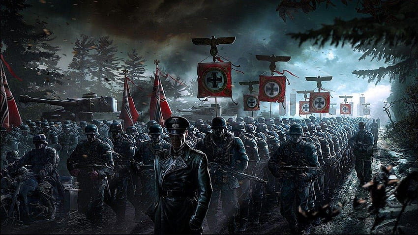 : video game, senjata, tentara, Nazi, tank, tentara, MP 40, wehrmacht Wallpaper HD