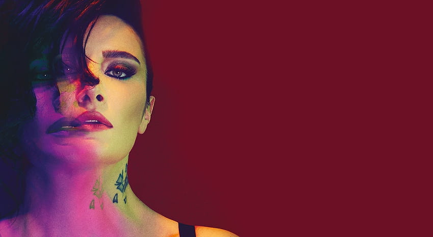 Sıla Gençoğlu, cantante, mujer, rojo, 3D, tatuaje, lápiz labial rojo y s móviles, lápiz labial de mujer fondo de pantalla