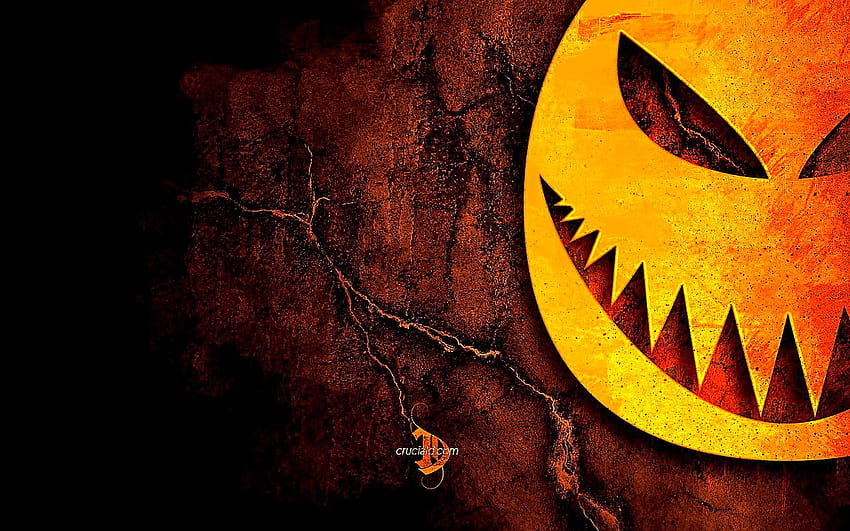 2 Halloween, orangerotes Halloween HD-Hintergrundbild