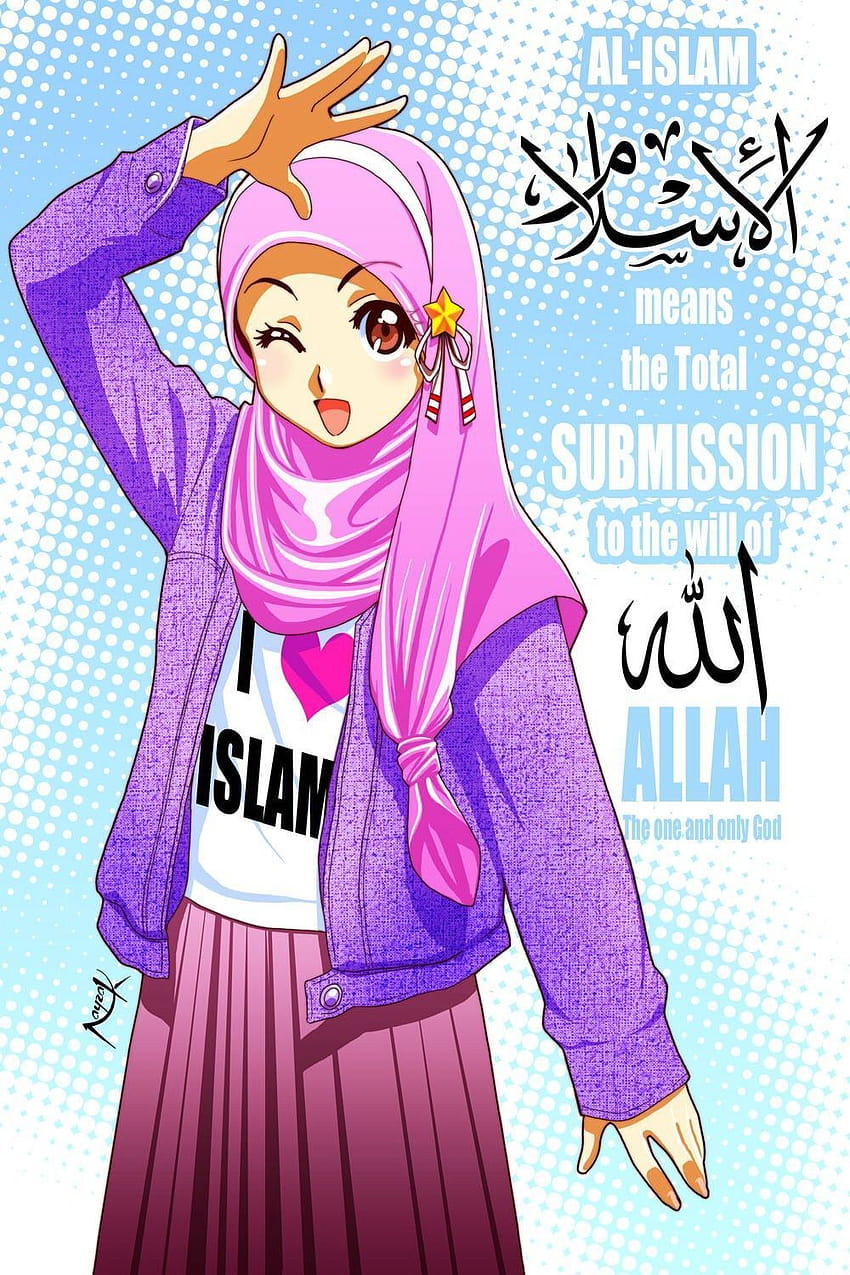 Anime Girls Islámica, musulmana anime girl fondo de pantalla del teléfono