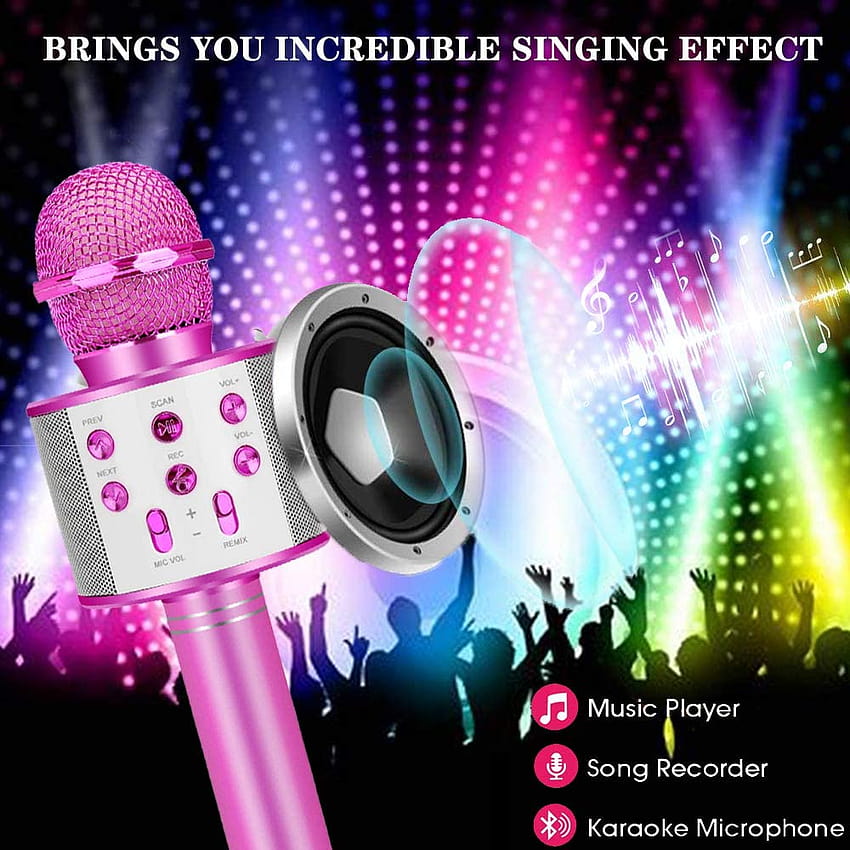 Newbrights Top-Geschenke für Mädchen im Alter von 4 bis 5 Jahren, tragbares Karaoke-Mikrofon für Kinder, heißes Spielzeug für Mädchen im Alter von 7 bis 8 Jahren, die beliebtesten Geburtstagsgeschenke für Mädchen im Alter von 9 bis 12 Jahren: Musikinstrumente HD-Handy-Hintergrundbild
