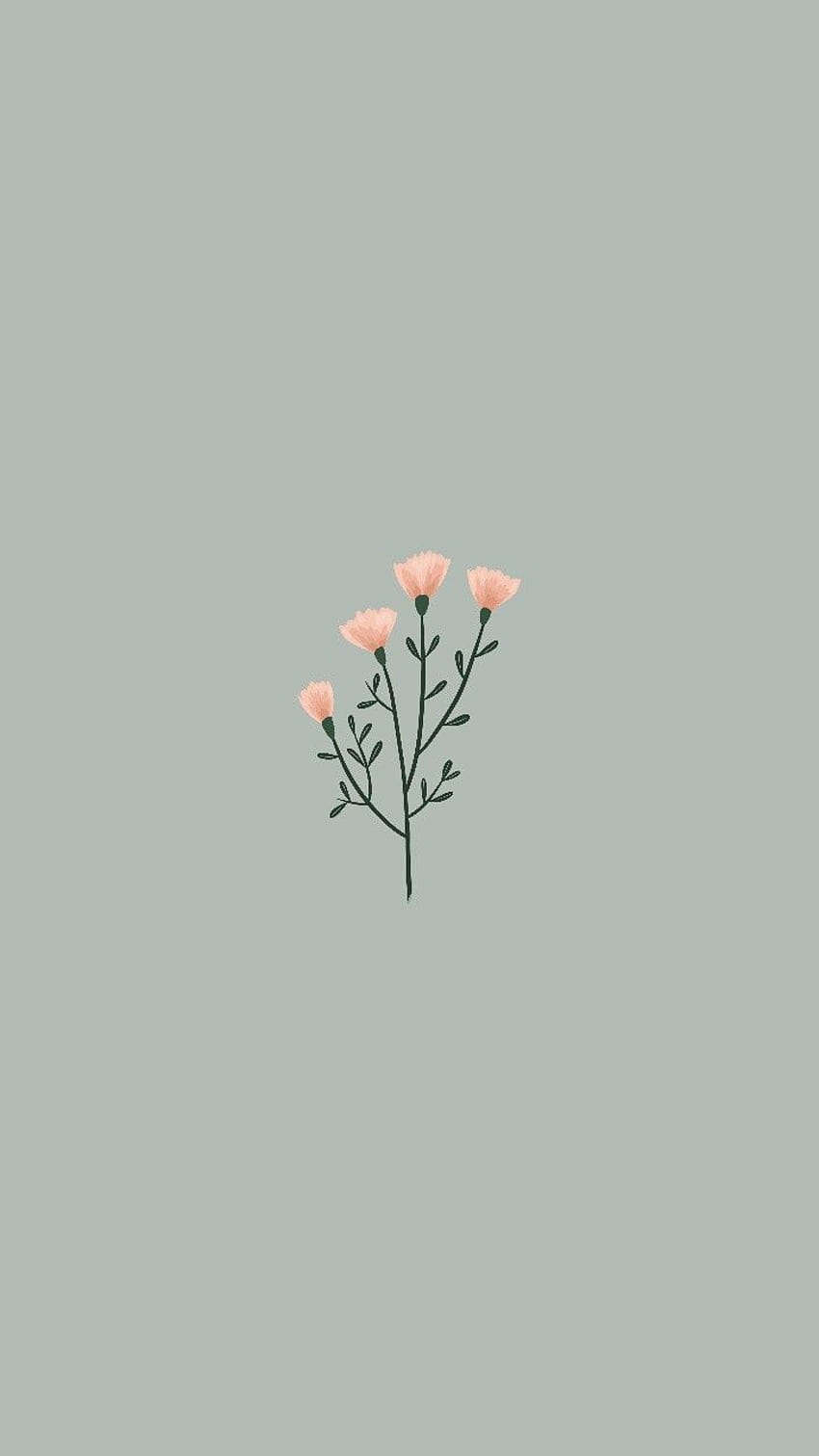 Meris Lacinski di Acak, estetika bunga sederhana wallpaper ponsel HD