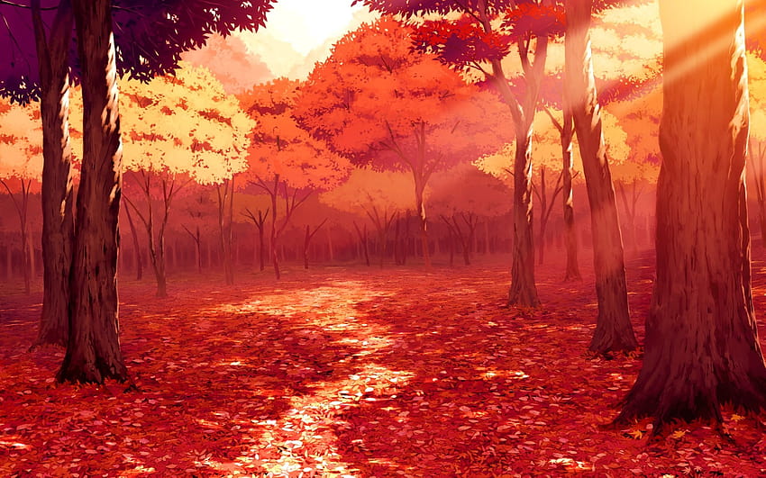 path Autumn Nature Trees Painting Art 1920x1200, pixel autumn pc HD wallpaper