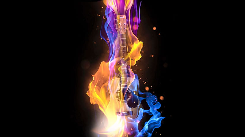 Blue Kindle Fire on Dog, fire music HD wallpaper