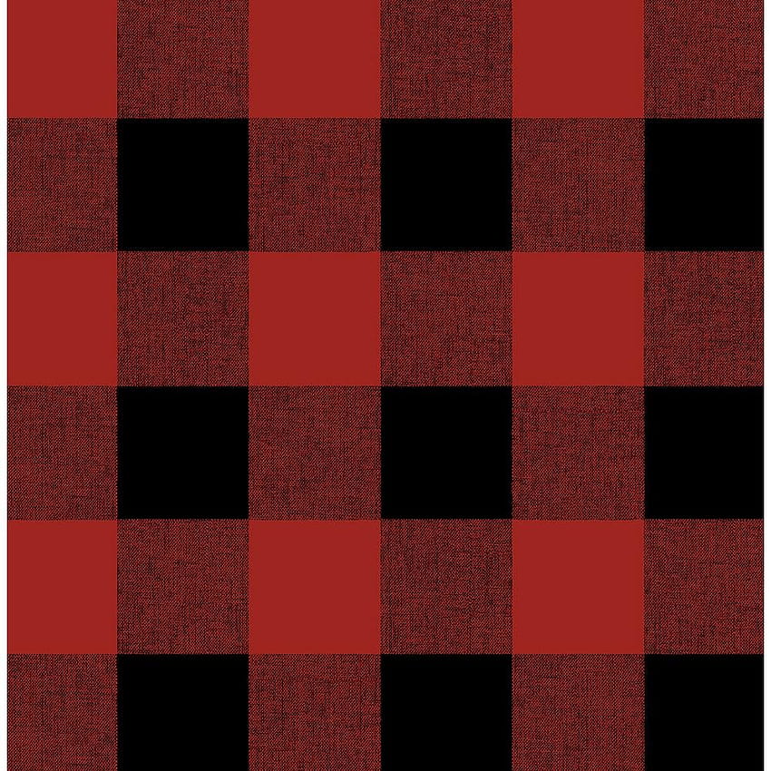 NextWall Red and Black Buffalo Plaid Peel and Stick HD phone wallpaper