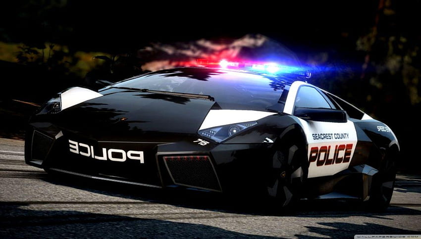 Samochód policyjny Lamborghini, policjant Tapeta HD