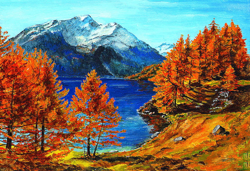 Fall Mountain Scenes, mountain autumn pc HD wallpaper