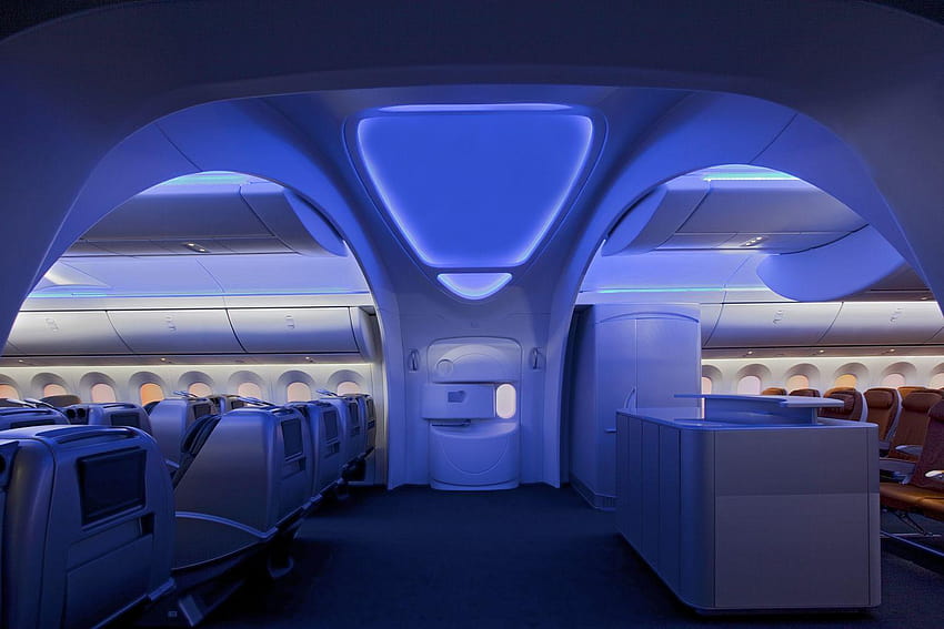 787 Dreamliner, airplane cabin HD wallpaper