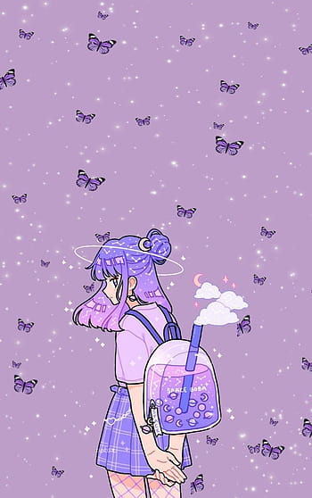 100+] Purple Anime Aesthetic Wallpapers | Wallpapers.com