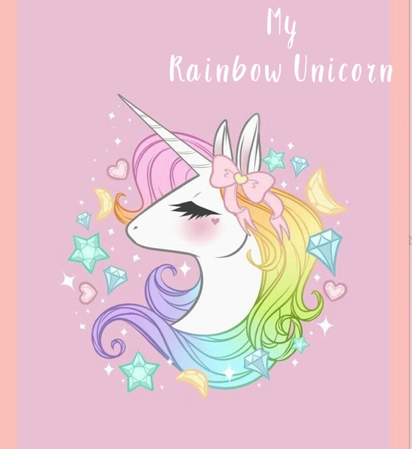 My Rainbow Unicorn, unicorn drawings HD phone wallpaper