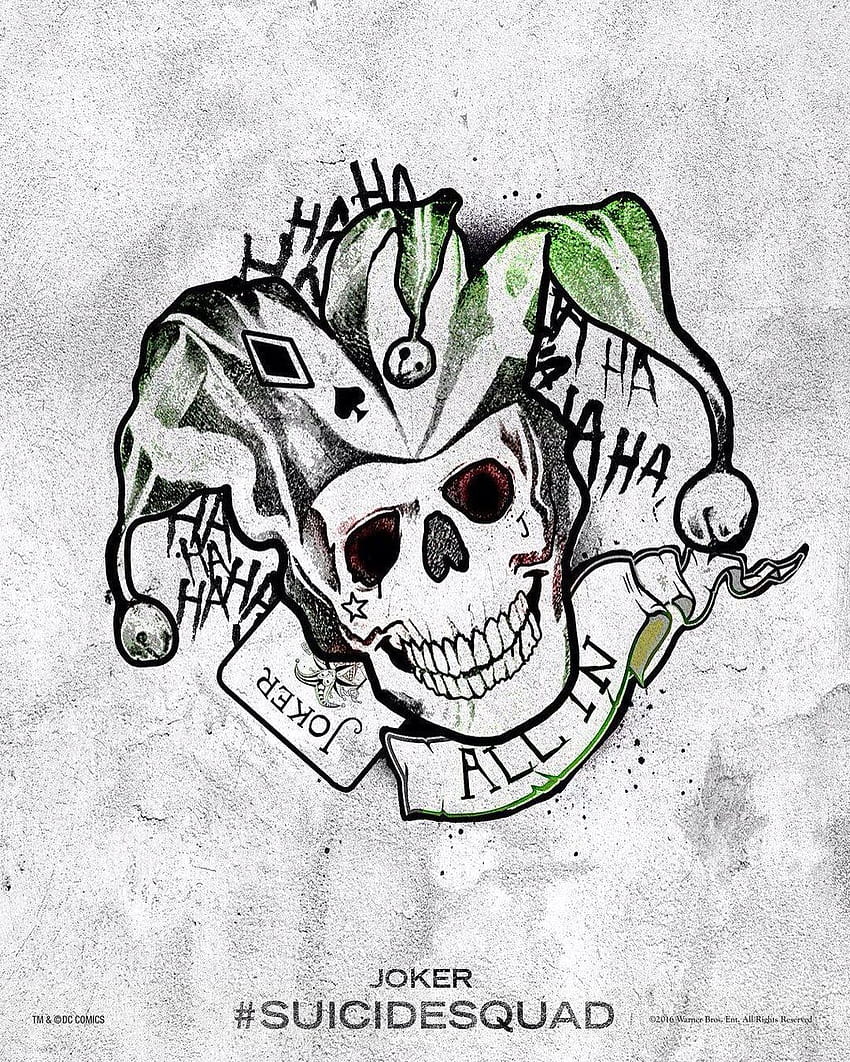 Joker Skull Tattoo Designs  Free Transparent PNG Clipart Images Download