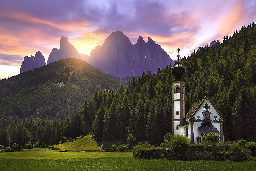 Italy Santa Maddalena Villnoss South Tyrol Dolomites Nature, dolomites south tyrol HD wallpaper