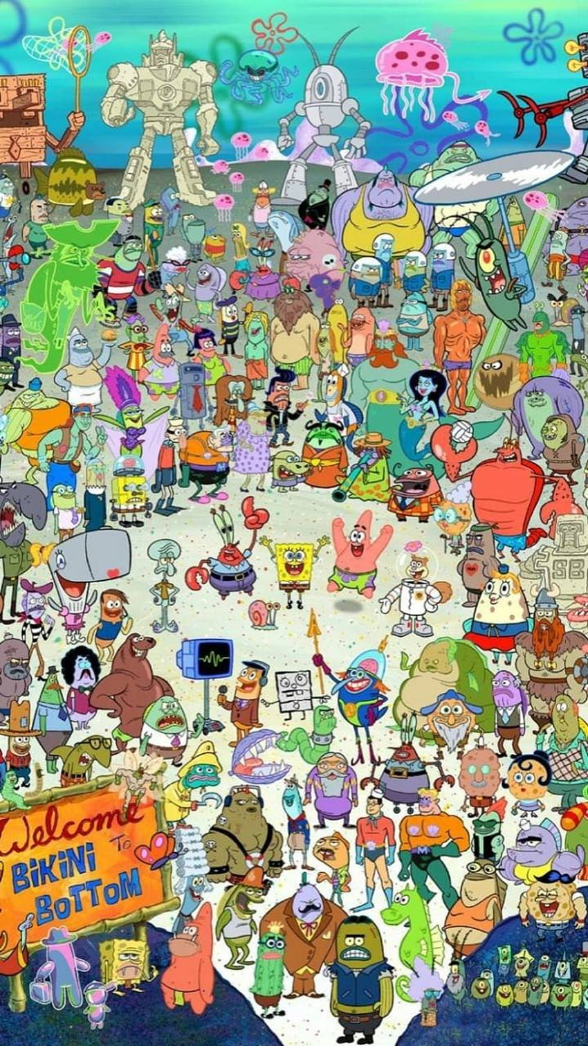 SpongeBob Cast di Gid5th, SpongeBob e Mr Krabs Sfondo del telefono HD