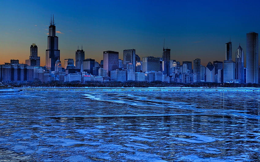 result for chicago skyline snow, downtown chicago HD wallpaper