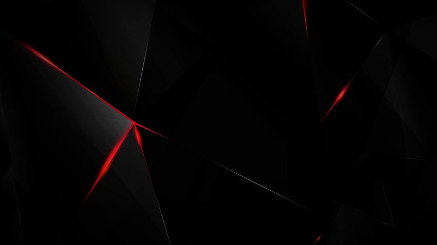black, Dark, Abstract, 3D, Shards, Glass, Red HD wallpaper