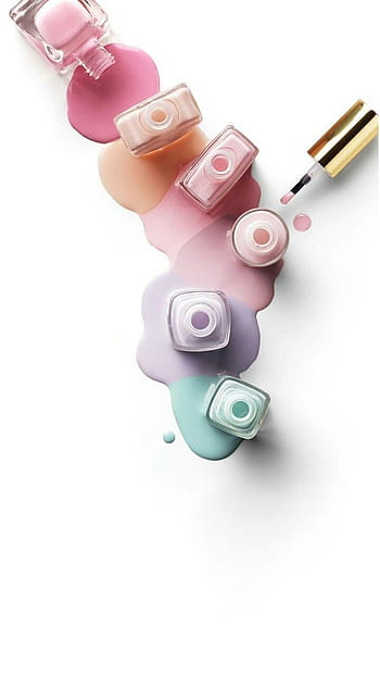 4 Color Nail Polish On White Background Stock Photo - Download Image Now - Nail  Polish, Fingernail, Make-Up - iStock