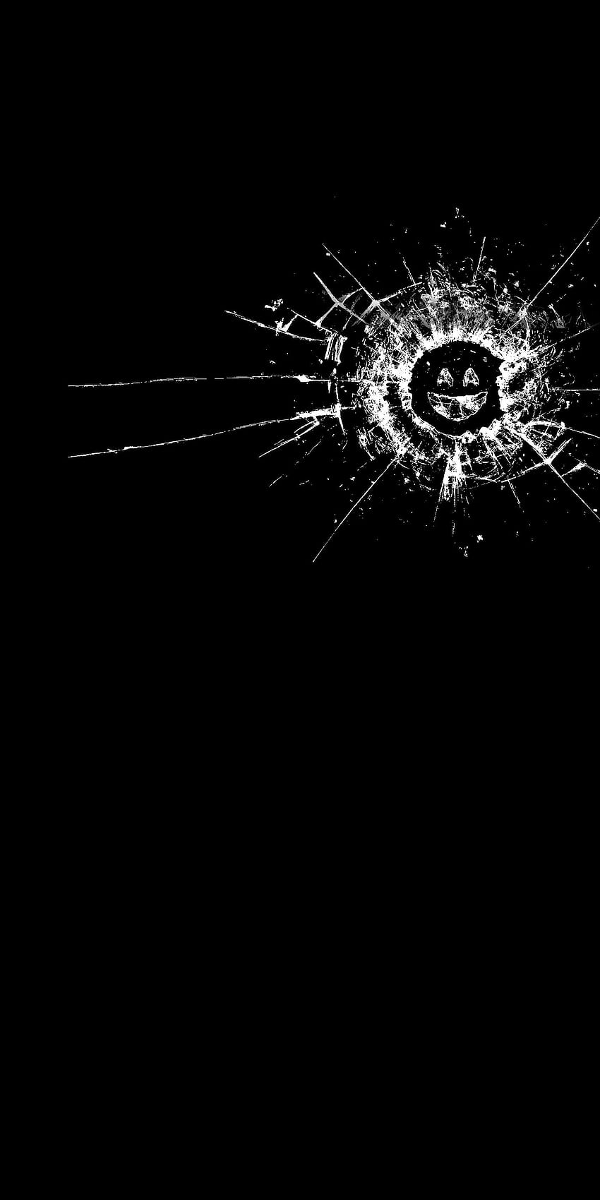 Amoled Black Mirror Logo, amoled black android HD phone wallpaper