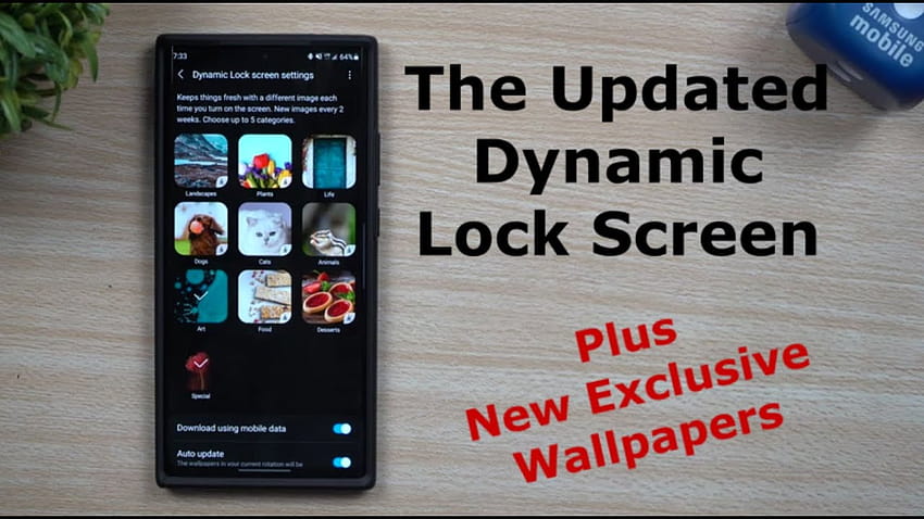 Samsung's Updated Dynamic Lock Screen ...youtube HD wallpaper