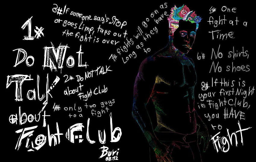 Fight Club Rules HD wallpaper