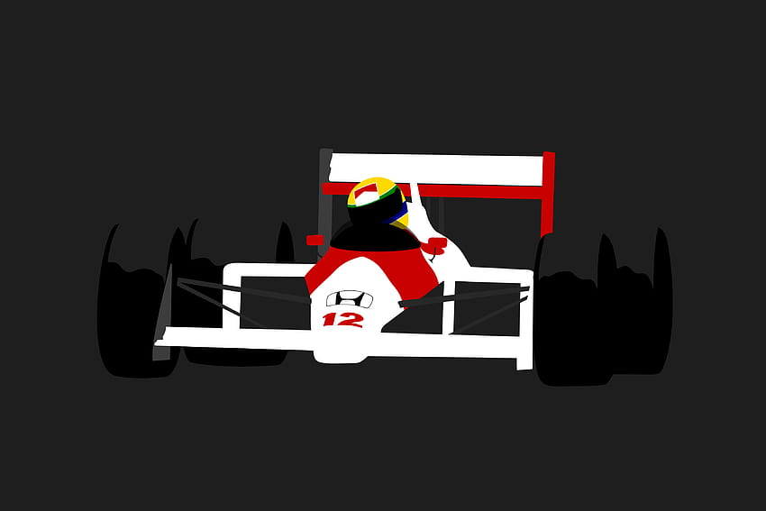 Ayrton Senna McLaren MP4/4 Minimal Illustration : formula1, mclaren mp44 HD 월페이퍼