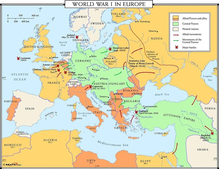 Карта на Европа Ww1, ww1 карта HD тапет