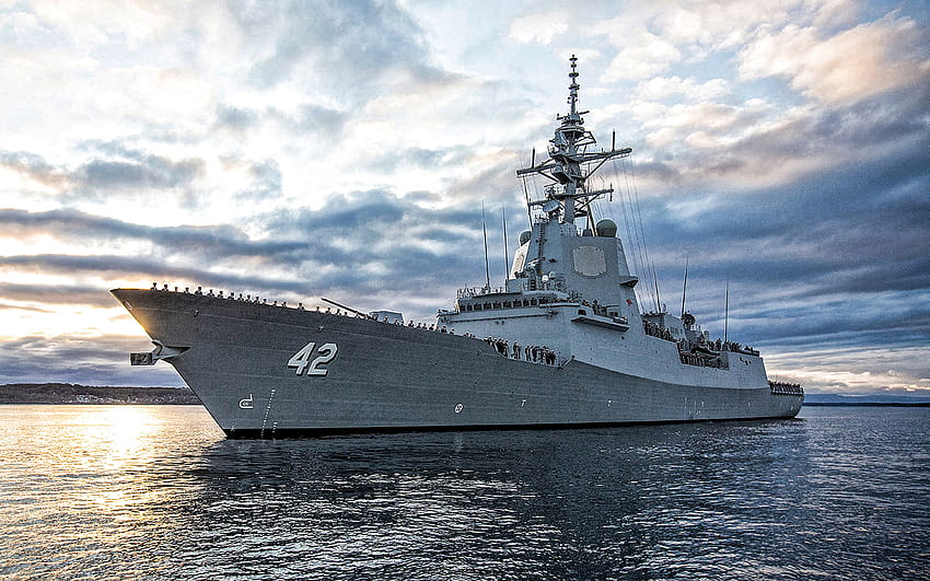 HMAS Сидни, DDG 42, Кралски австралийски флот, австралийски разрушител, военни кораби, RAN, клас Хобарт с резолюция 1920x1200. Високо качество HD тапет