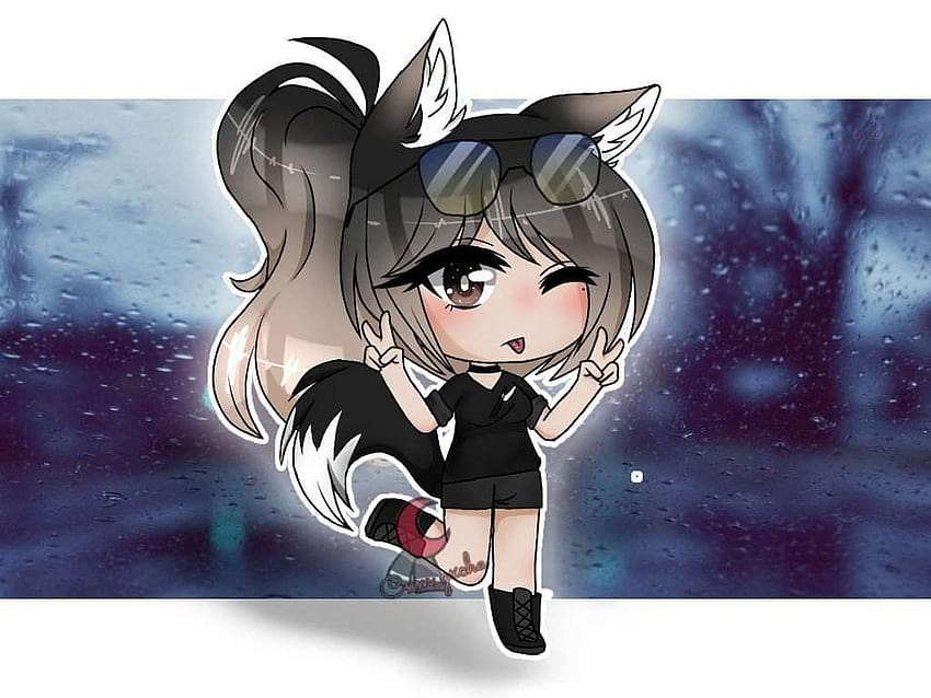 Cute Anime Wolf Girl, gacha life fox HD wallpaper