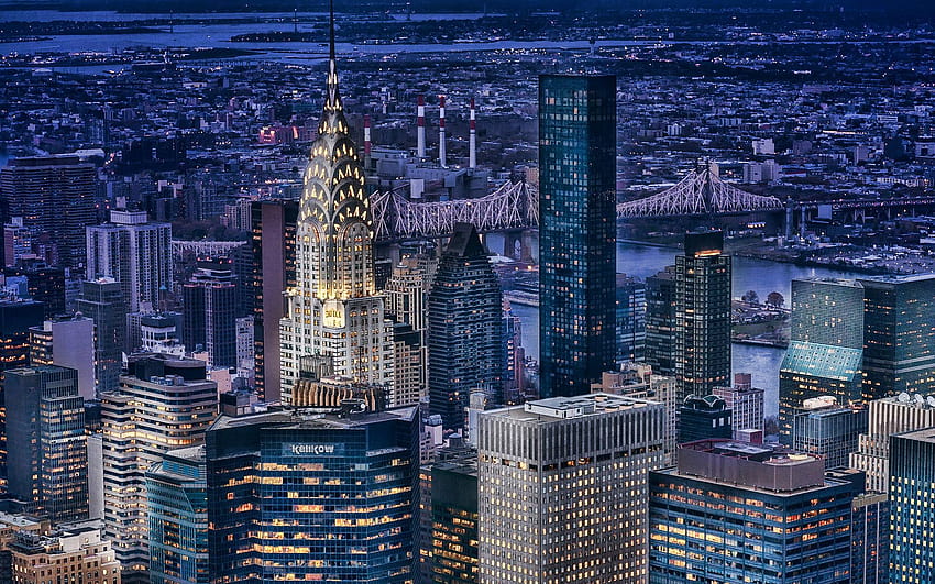 Chrysler Building, Manhattan, nowoczesne budynki, amerykański Tapeta HD