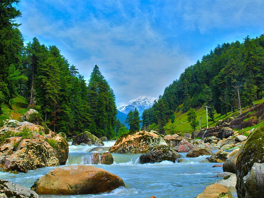 Natürliche Schönheit des Kaschmir-Tals, Pahalgam HD-Hintergrundbild