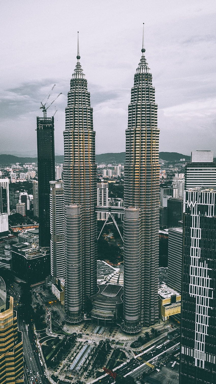 Twin Tower, Malaysia – Grey, klcc HD phone wallpaper
