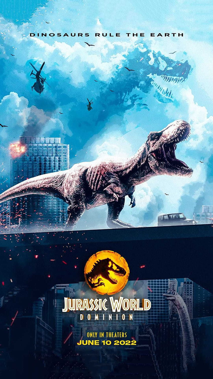Jurassic World Dominion Открийте повече Dominion Poster, Jurassic World, Jurassic World 202… през 2022 г., Джурасик свят доминион динозавър HD тапет за телефон