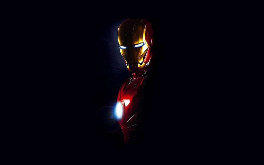 Iron Man, neon arc reactor HD wallpaper
