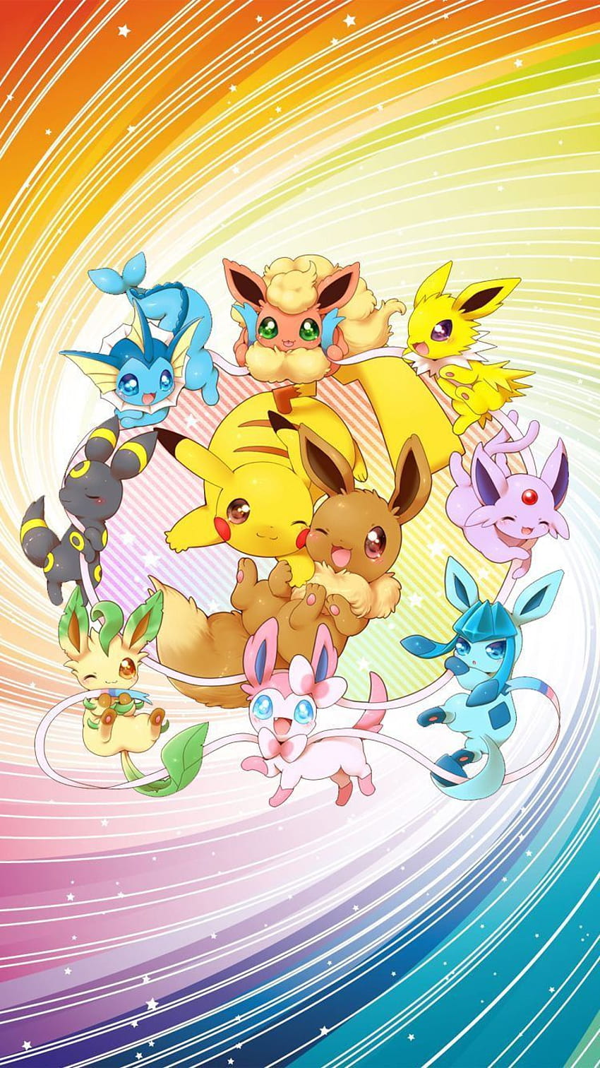 Evolusi Eevee Dan Pikachu, evolusi pikachu wallpaper ponsel HD