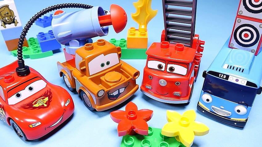 Arabalar Tayo Disney Arabalar Lego Duplo ve Şimşek McQueen Tayo the, küçük otobüs tayo HD duvar kağıdı