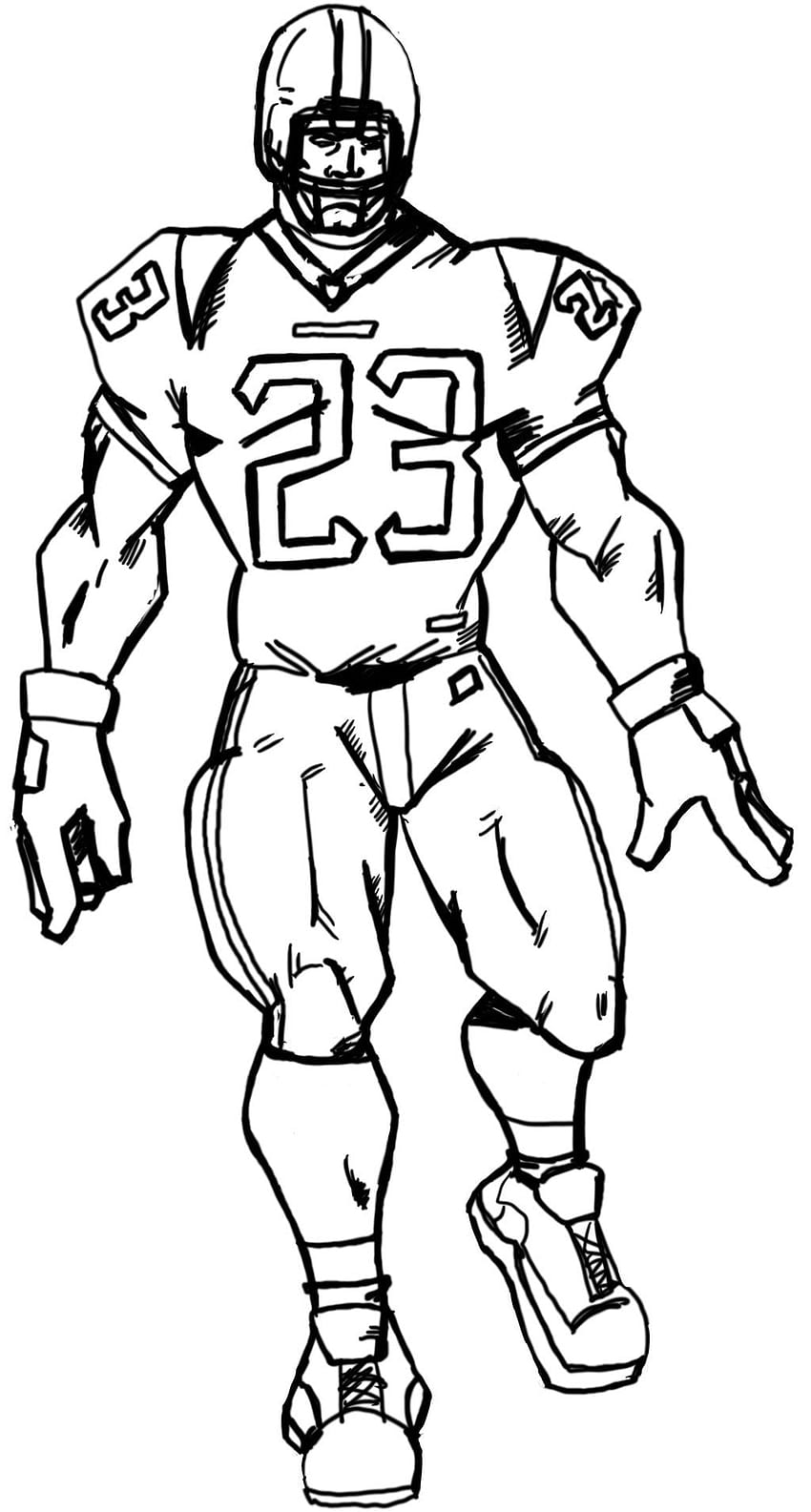 How To Draw A Football Player Easy Step By Step - YouTube