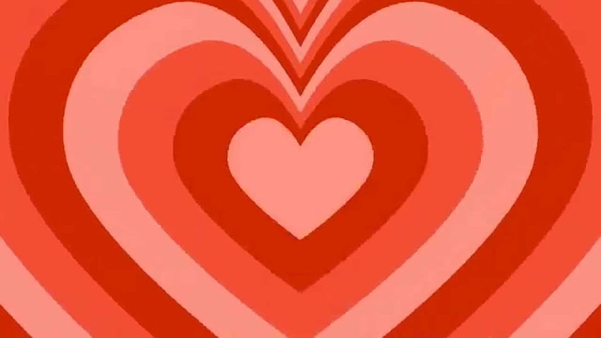 Powerpuff Girls Heart, компютър с червено сърце HD тапет