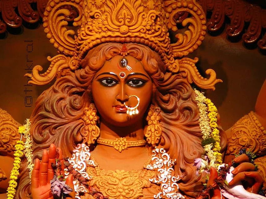 Maa Durga, Maa Durga, Maa Durga, Maa, Durga-Gesicht HD-Hintergrundbild