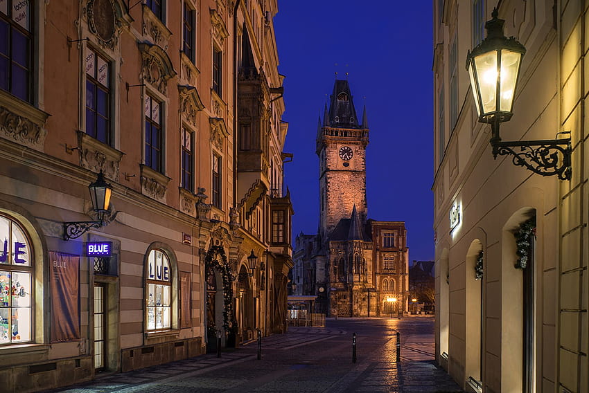 Prag Çek Cumhuriyeti Nove Mesto Caddesi ...1zoom.me HD duvar kağıdı