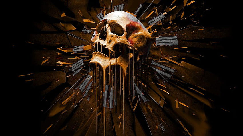Ciemna czaszka czas sztuka artystyczna śmierć szczegółowo zła przerażająca upiorna, przerażająca artystyczna twarz Tapeta HD