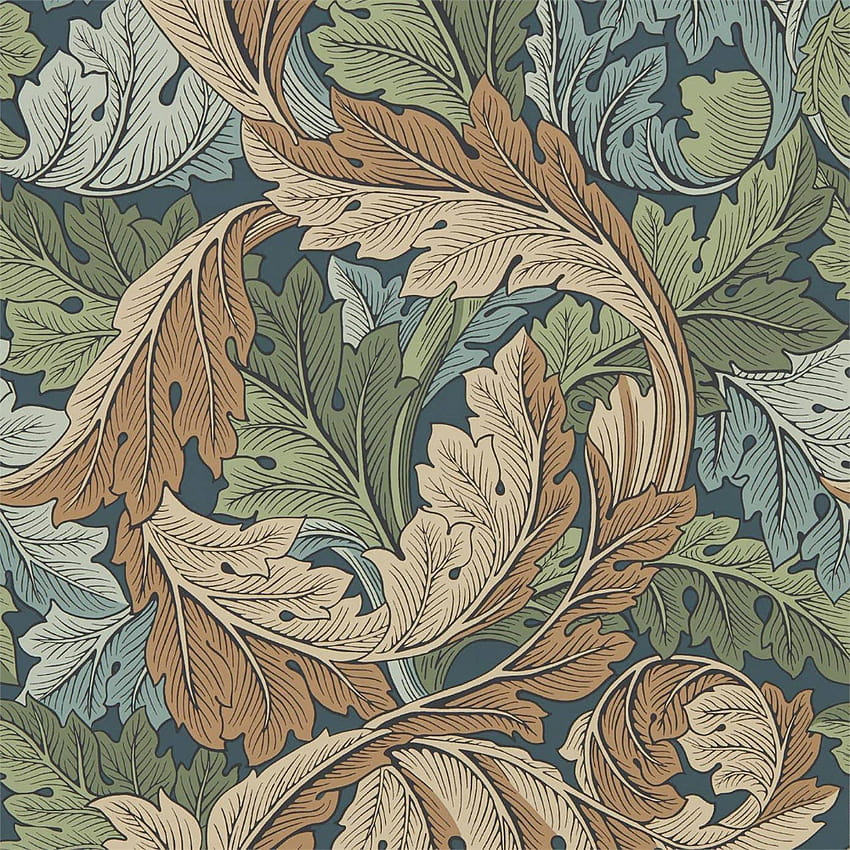 Acanthus by Morris  Madder  Thyme  Wallpaper  Wallpaper Direct