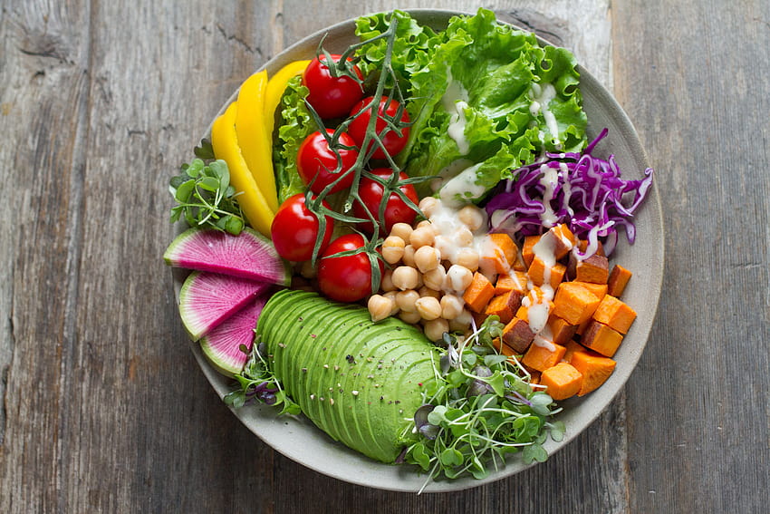 semangkuk salad sayuran – Makanan Wallpaper HD